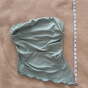 SHEIN Mint Green Strapless Top